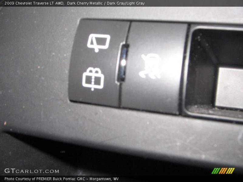Dark Cherry Metallic / Dark Gray/Light Gray 2009 Chevrolet Traverse LT AWD