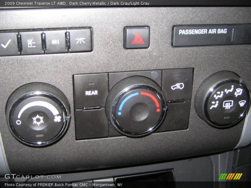 Dark Cherry Metallic / Dark Gray/Light Gray 2009 Chevrolet Traverse LT AWD