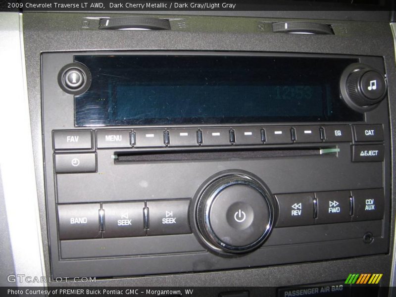 Dark Cherry Metallic / Dark Gray/Light Gray 2009 Chevrolet Traverse LT AWD