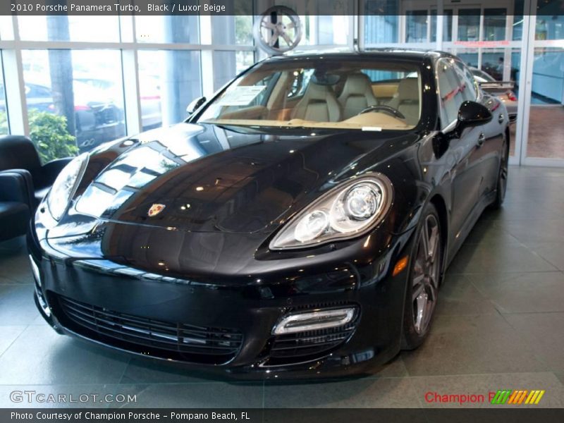 Black / Luxor Beige 2010 Porsche Panamera Turbo