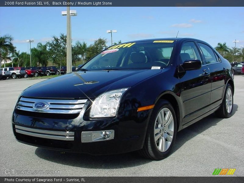 Black Ebony / Medium Light Stone 2008 Ford Fusion SEL V6