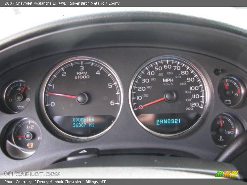 Silver Birch Metallic / Ebony 2007 Chevrolet Avalanche LT 4WD