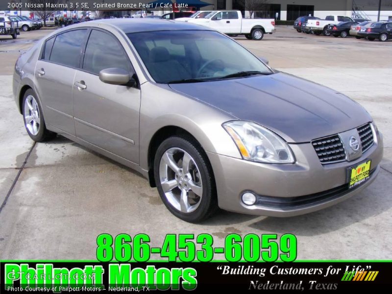 Spirited Bronze Pearl / Cafe Latte 2005 Nissan Maxima 3.5 SE