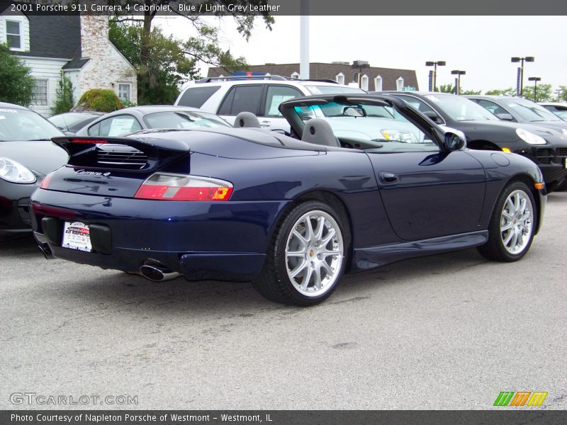 Blue / Light Grey Leather 2001 Porsche 911 Carrera 4 Cabriolet