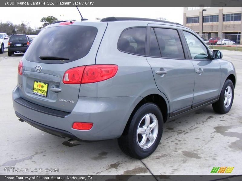 Platinum Sage / Gray 2008 Hyundai Santa Fe GLS