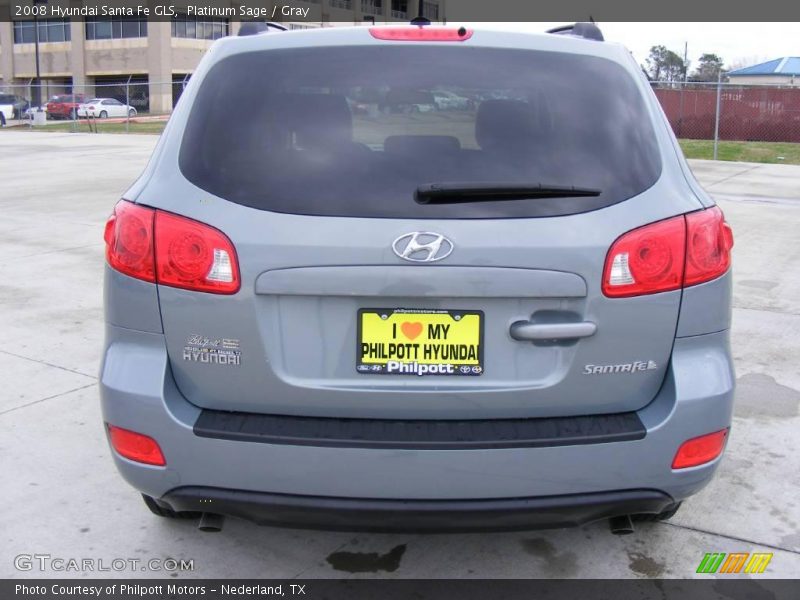 Platinum Sage / Gray 2008 Hyundai Santa Fe GLS