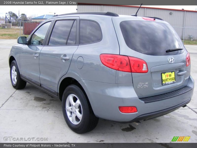 Platinum Sage / Gray 2008 Hyundai Santa Fe GLS