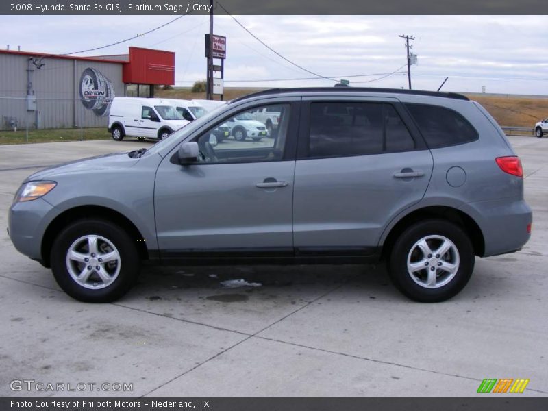 Platinum Sage / Gray 2008 Hyundai Santa Fe GLS