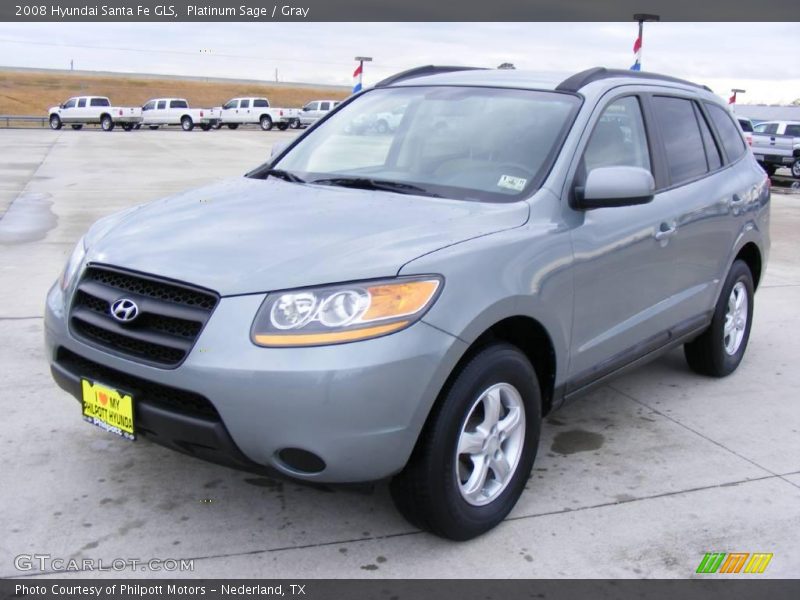 Platinum Sage / Gray 2008 Hyundai Santa Fe GLS