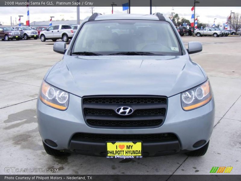 Platinum Sage / Gray 2008 Hyundai Santa Fe GLS