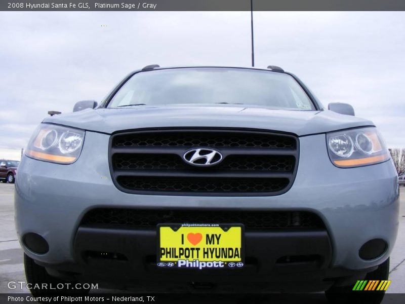 Platinum Sage / Gray 2008 Hyundai Santa Fe GLS
