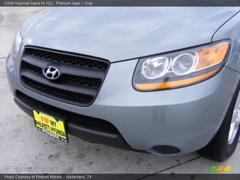 Platinum Sage / Gray 2008 Hyundai Santa Fe GLS