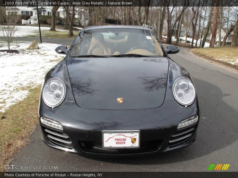 Atlas Grey Metallic / Natural Brown 2009 Porsche 911 Carrera 4S Coupe