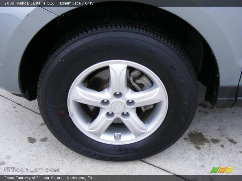 Platinum Sage / Gray 2008 Hyundai Santa Fe GLS