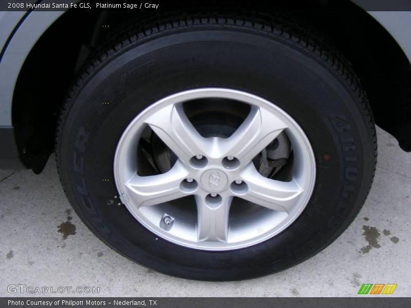 Platinum Sage / Gray 2008 Hyundai Santa Fe GLS