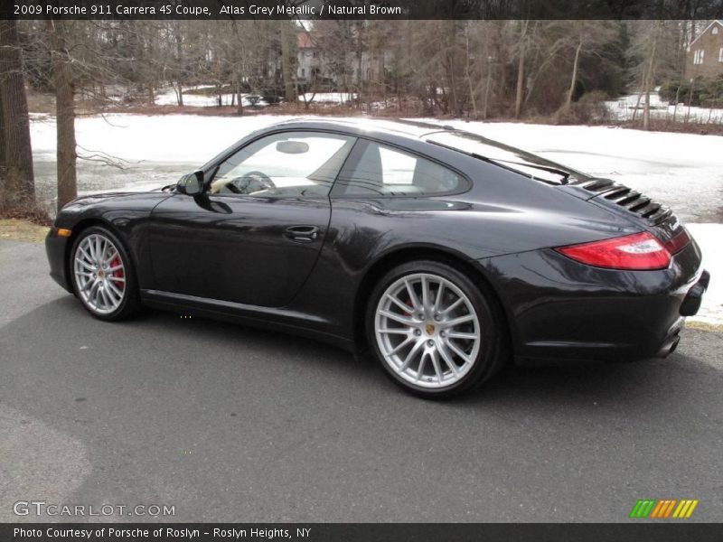 Atlas Grey Metallic / Natural Brown 2009 Porsche 911 Carrera 4S Coupe