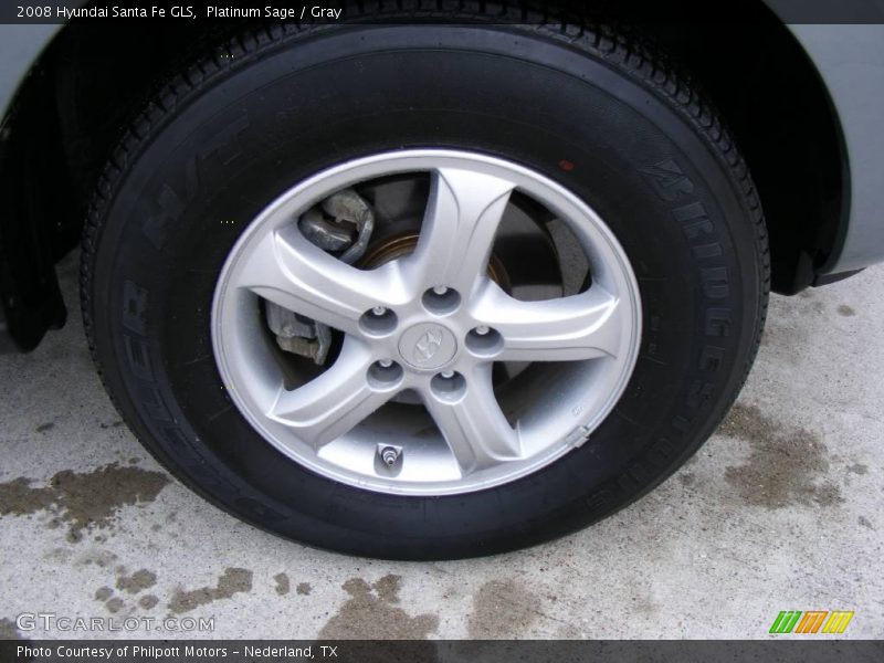 Platinum Sage / Gray 2008 Hyundai Santa Fe GLS