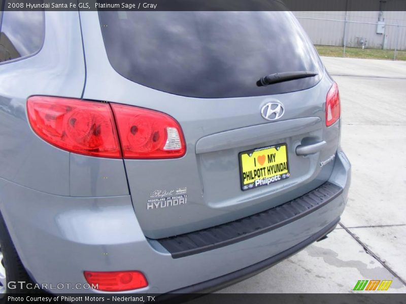 Platinum Sage / Gray 2008 Hyundai Santa Fe GLS