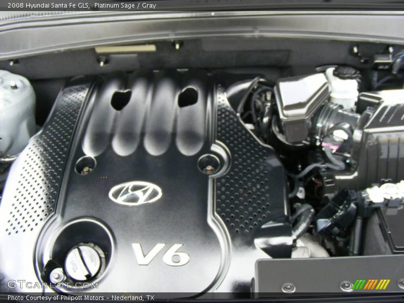 Platinum Sage / Gray 2008 Hyundai Santa Fe GLS