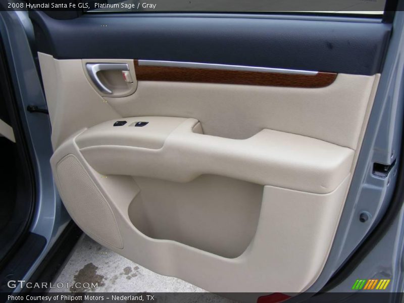 Platinum Sage / Gray 2008 Hyundai Santa Fe GLS