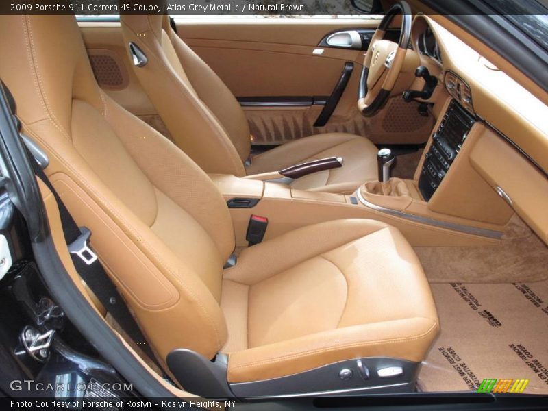 Atlas Grey Metallic / Natural Brown 2009 Porsche 911 Carrera 4S Coupe
