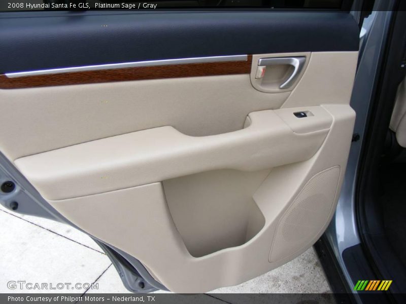 Platinum Sage / Gray 2008 Hyundai Santa Fe GLS