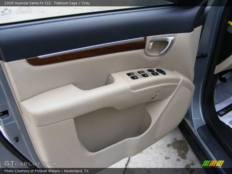 Platinum Sage / Gray 2008 Hyundai Santa Fe GLS
