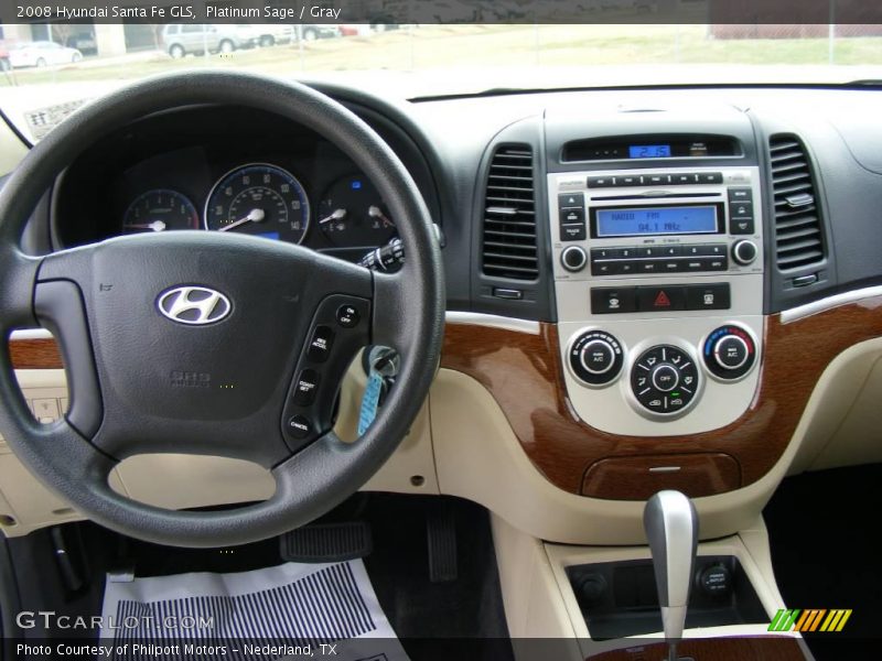 Platinum Sage / Gray 2008 Hyundai Santa Fe GLS