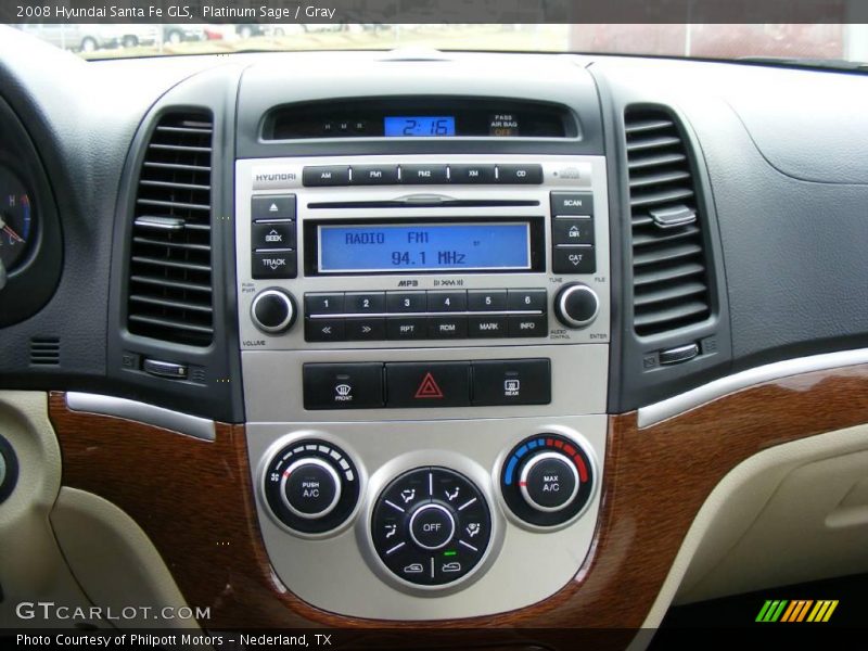 Platinum Sage / Gray 2008 Hyundai Santa Fe GLS