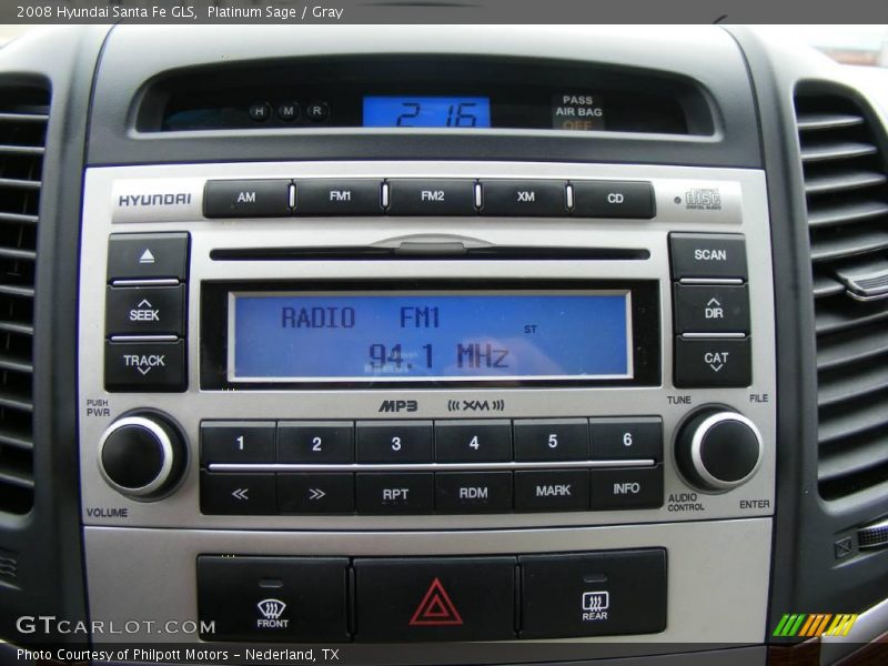 Platinum Sage / Gray 2008 Hyundai Santa Fe GLS