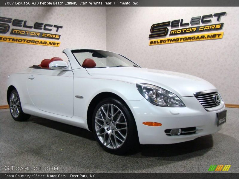 Starfire White Pearl / Pimento Red 2007 Lexus SC 430 Pebble Beach Edition