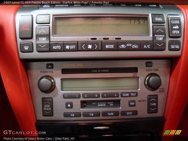 Starfire White Pearl / Pimento Red 2007 Lexus SC 430 Pebble Beach Edition
