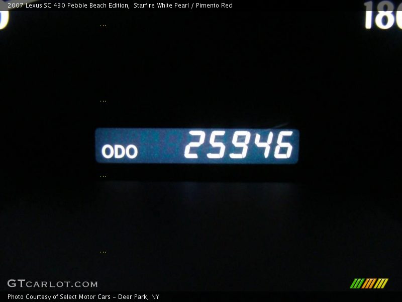 Starfire White Pearl / Pimento Red 2007 Lexus SC 430 Pebble Beach Edition
