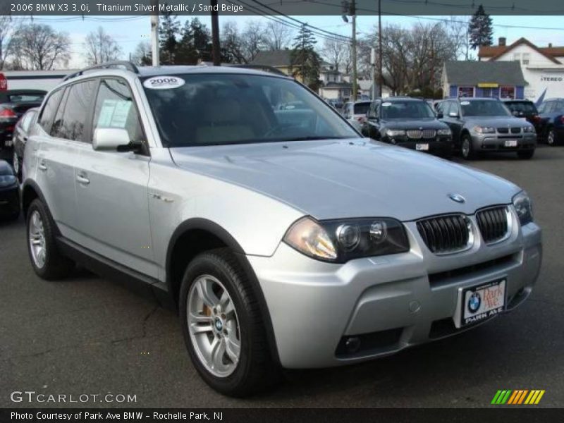 Titanium Silver Metallic / Sand Beige 2006 BMW X3 3.0i