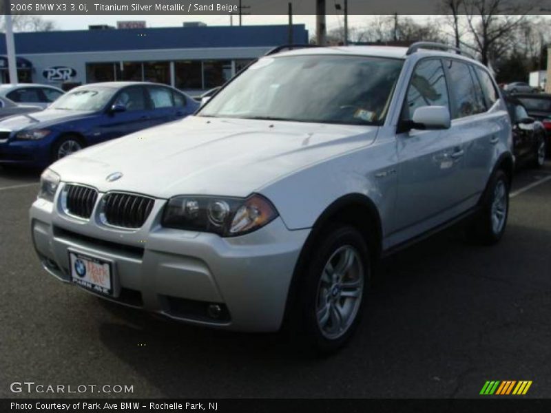 Titanium Silver Metallic / Sand Beige 2006 BMW X3 3.0i