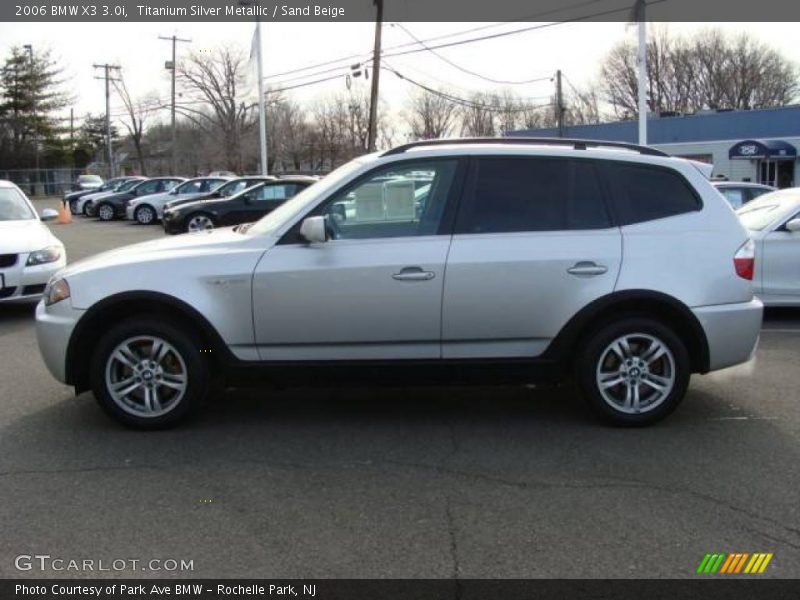 Titanium Silver Metallic / Sand Beige 2006 BMW X3 3.0i