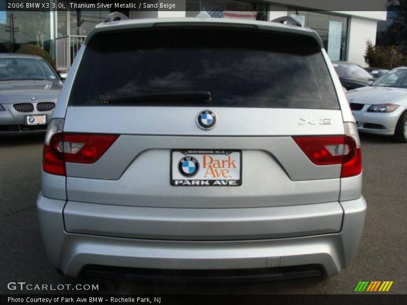 Titanium Silver Metallic / Sand Beige 2006 BMW X3 3.0i