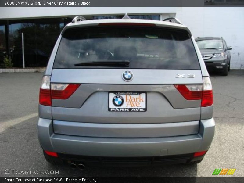 Silver Grey Metallic / Black 2008 BMW X3 3.0si