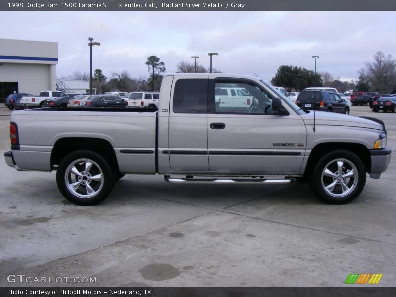 Radiant Silver Metallic / Gray 1998 Dodge Ram 1500 Laramie SLT Extended Cab