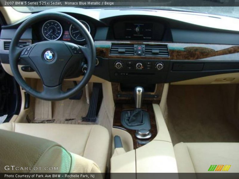 Monaco Blue Metallic / Beige 2007 BMW 5 Series 525xi Sedan