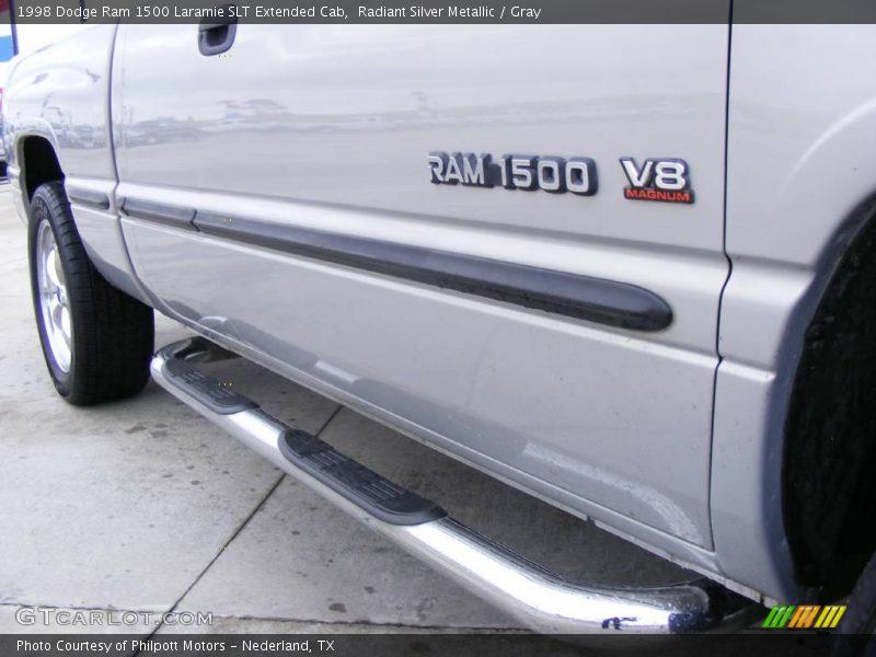 Radiant Silver Metallic / Gray 1998 Dodge Ram 1500 Laramie SLT Extended Cab