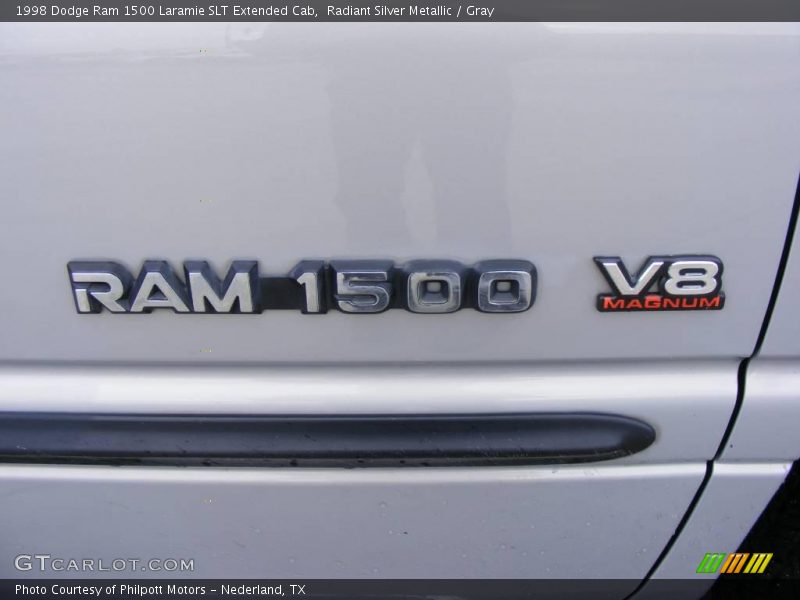 Radiant Silver Metallic / Gray 1998 Dodge Ram 1500 Laramie SLT Extended Cab