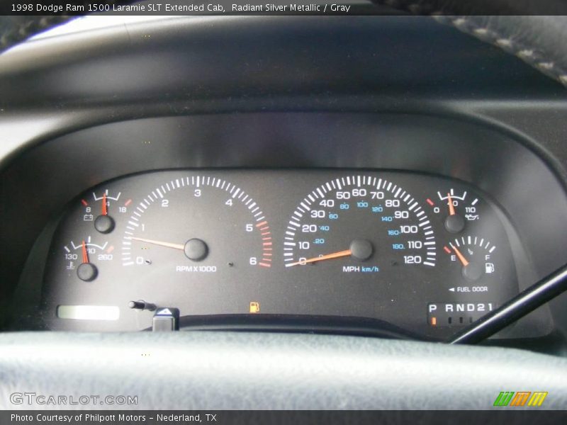 Radiant Silver Metallic / Gray 1998 Dodge Ram 1500 Laramie SLT Extended Cab