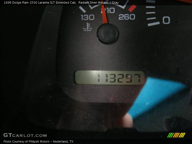 Radiant Silver Metallic / Gray 1998 Dodge Ram 1500 Laramie SLT Extended Cab