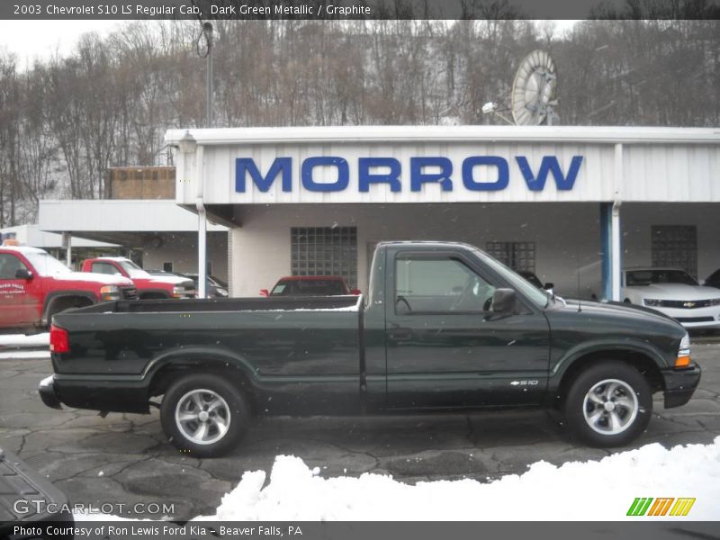 Dark Green Metallic / Graphite 2003 Chevrolet S10 LS Regular Cab