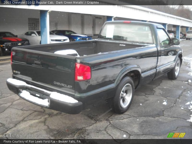 Dark Green Metallic / Graphite 2003 Chevrolet S10 LS Regular Cab