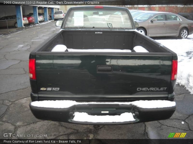Dark Green Metallic / Graphite 2003 Chevrolet S10 LS Regular Cab