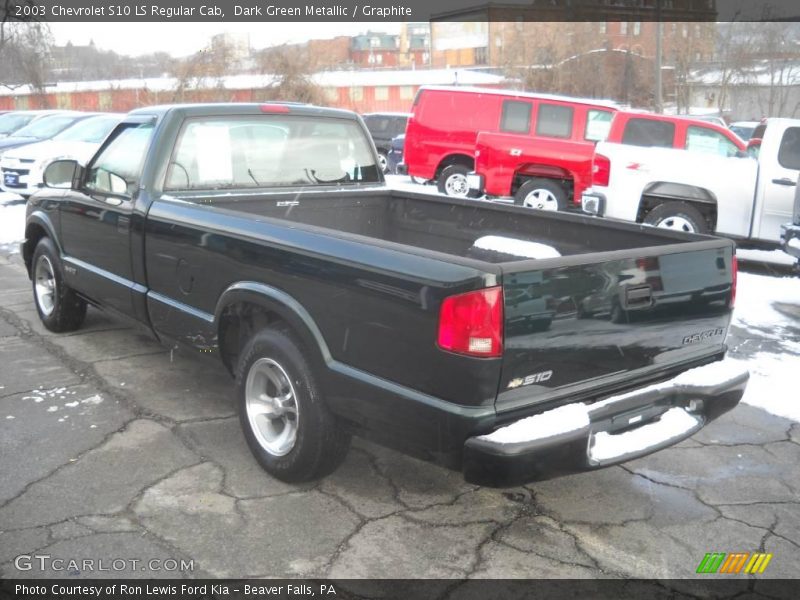 Dark Green Metallic / Graphite 2003 Chevrolet S10 LS Regular Cab