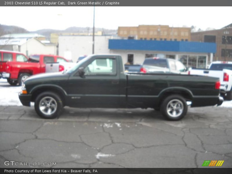 Dark Green Metallic / Graphite 2003 Chevrolet S10 LS Regular Cab