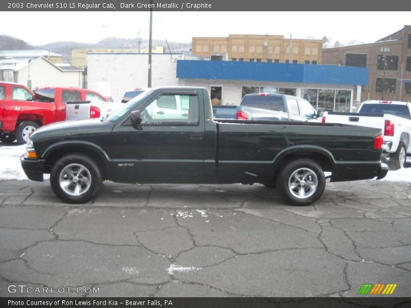Dark Green Metallic / Graphite 2003 Chevrolet S10 LS Regular Cab